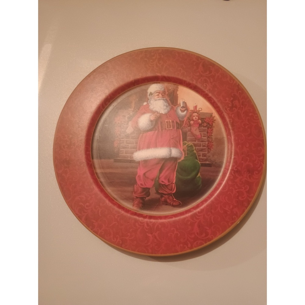 Vintage Brother Sisters Design Studio Santa Cookie Collector Plate 10"